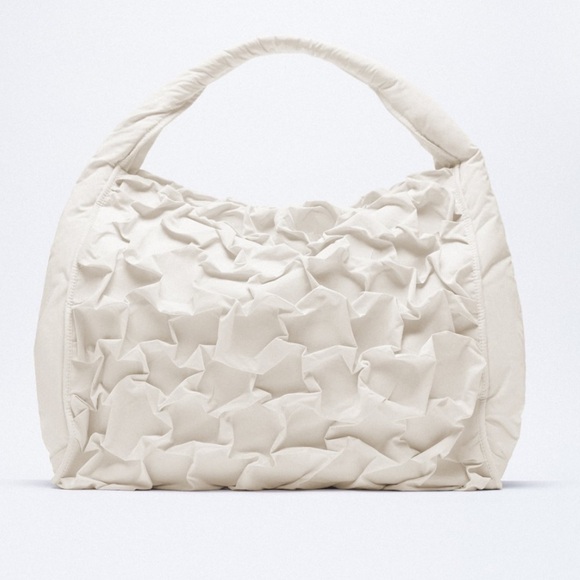 ZARA XL BNWT Ruffled Bucket Bag - Picture 6 of 6